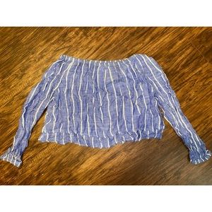 Off the shoulder striped top